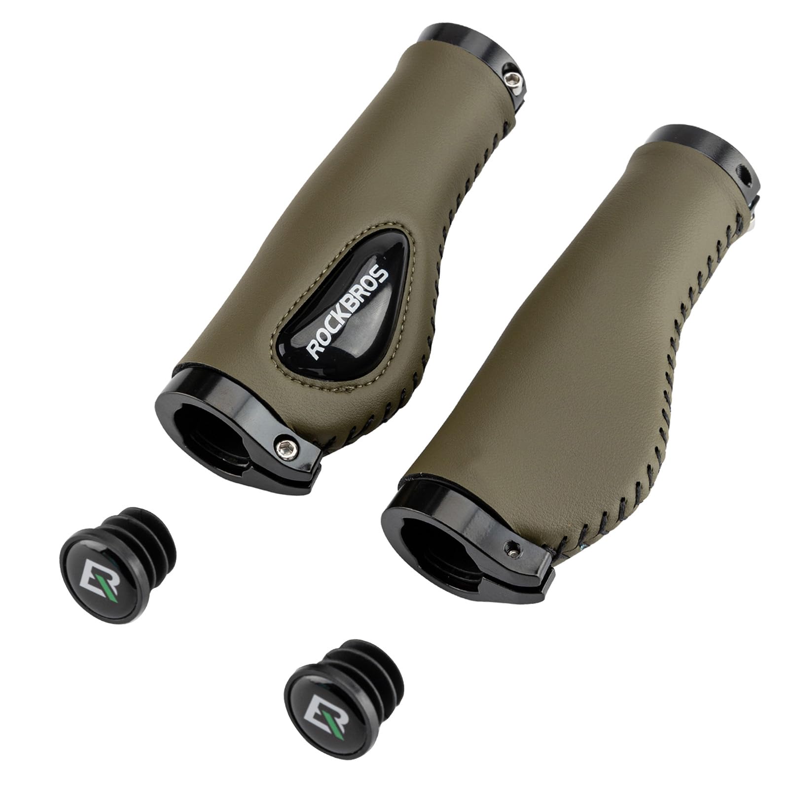 ROCKBROS Handlebars Grips Handlebar Ergonomic Handle Grips Lock-On for 22.2mm MTB, Road Bike, Trekking, E-Bike, City