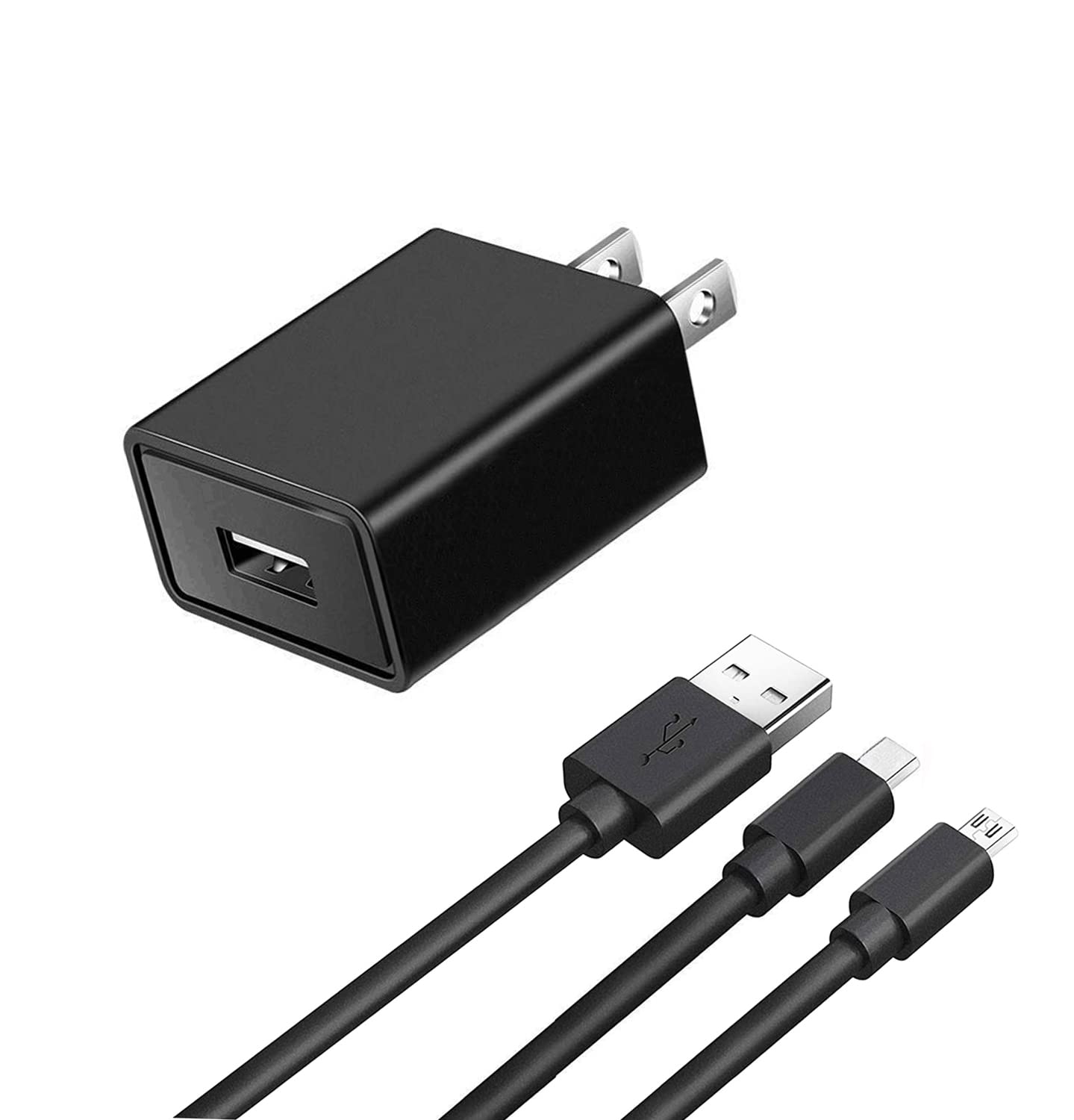 Photo 1 of Charger [UL Listed] Compatible for Amazon Kindle Fire HD 10 9th Generation 2021 Release, Fire HDX 6" 7" 8.9" 9.7", Fire 7 HD 8 10 Tablet and Phone with 5Ft Micro-USB & USB C Cable