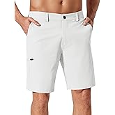 COOFANDY Mens Casual Golf Shorts 9" Stretch Lightweight Quick Dry Summer Hiking Travel Shorts with Zipper Pockets