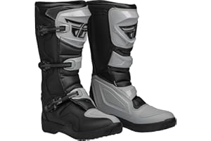 FLY Racing Men's Maverik LT Motocross Dirt Bike Boots, CE EN13634 | Articulated Ankle, Quick-Lock Buckles, Rubber Heat Shield, Lugged Outsole