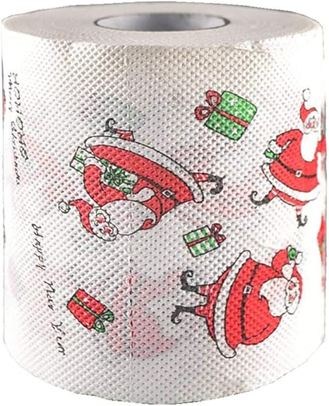Amazon Com Aodding Christmas Toilet Paper Christmas Cartoon Printing Paper Towel Roll Living Room Napkin Real Toilet Paper Funny Christmas Decoration For Prank Fun Birthday Xmas Party Novelty Gift Idea Kitchen Dining