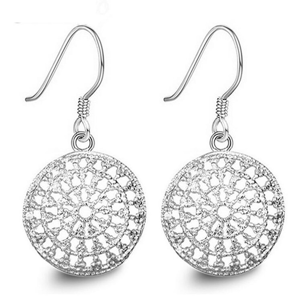 Hosaire Pendientes de Plata de Personalidad de la Moda Pendientes de Botón