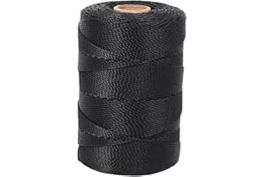 ANMOFLY Black Nylon String,500ft 2mm UV-Resistant Nylon Cord Twine for Garden,Tomato,Climbing Plant,Tie Floristry,Fishing,Wrapping,Camping and Outdoor Survival,Netting Home Improvement