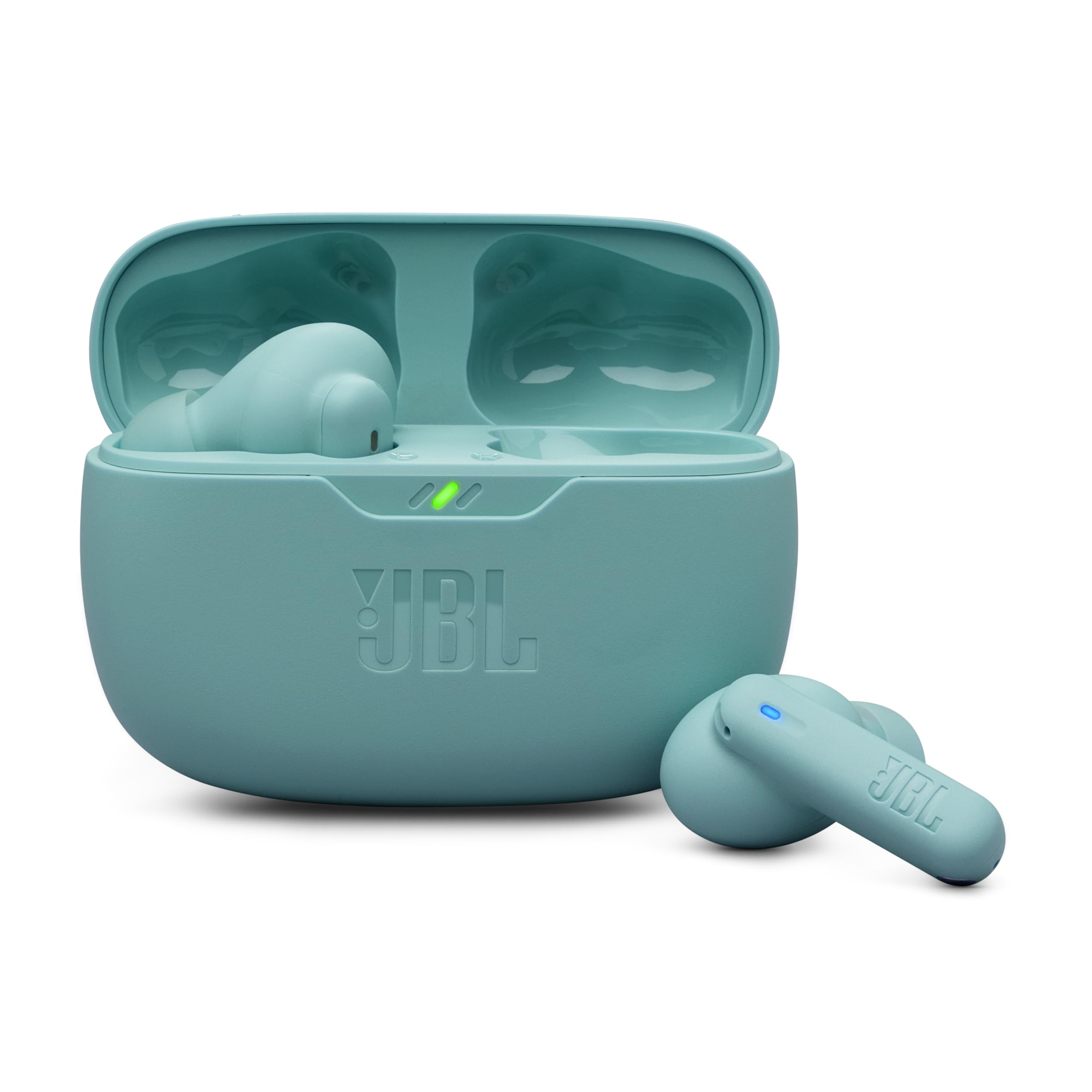 JBL Wave Beam 2, Wireless Noise Cancelling Bluetooth Earbuds with 40h Playtime, JBL Pure Bass Sound, Smart Ambient Technology and Multi-Point Connection, Closed-Back Stick Design, Blue