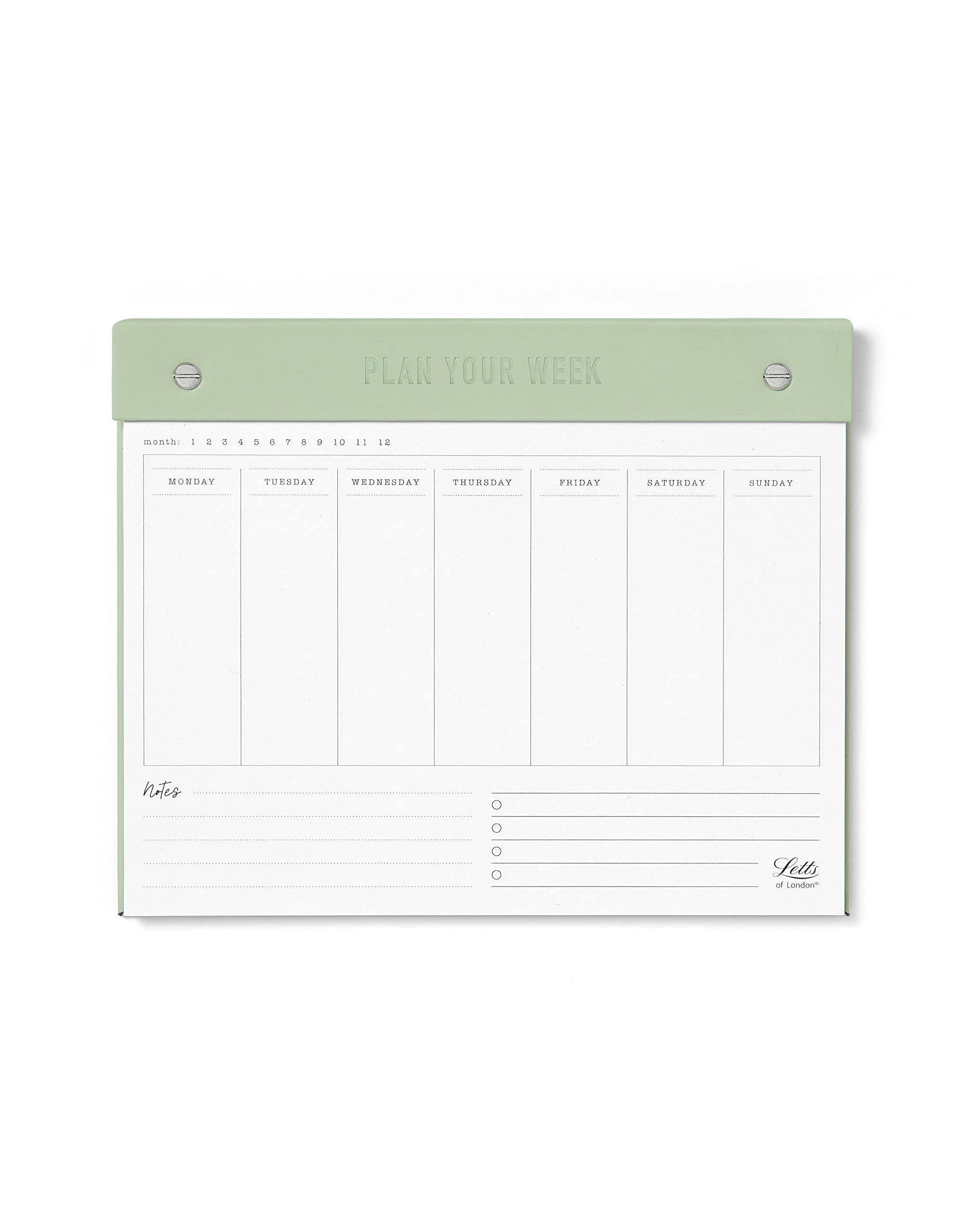 Letts Conscious Undated Weekly Notepad - sage