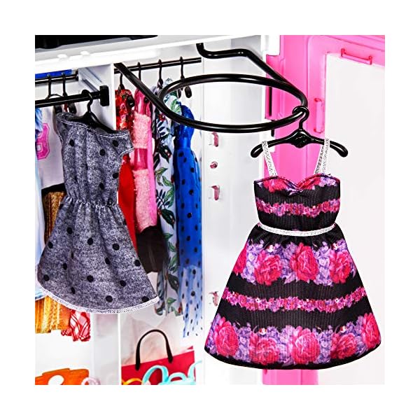 Barbie Fashionistas Ultimate Closet & Doll - Portable Fashion Playset with Carry Handle - 2 Sets of Clothing…