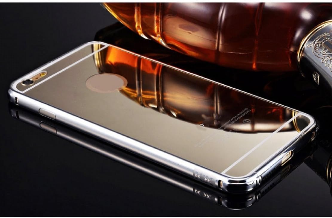 Towallmark(TM) For iPhone 6 Case New Ultra-thin Luxury Aluminum Metal Mirror Case Cover (Silver)