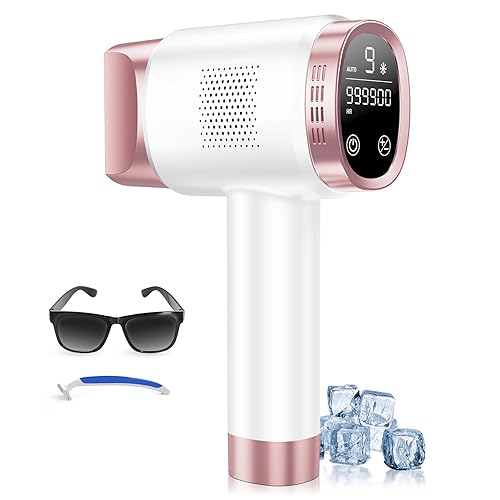 Beauris IPL Laser Hair Removal Device for Women Men, Painless Ice-Cooling Hair Remover Machine, 3 Functions, 9 Levels, at-Home Salon & Long Lasting Results for Face Bikini Line Armpits Leg Body, Rose