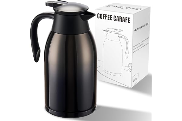 PARACITY 68oz Thermal Coffee Carafe Stainless Steel, Coffee Carafes for Keeping Hot, Double Walled Vacuum Insulated Coffee Ur