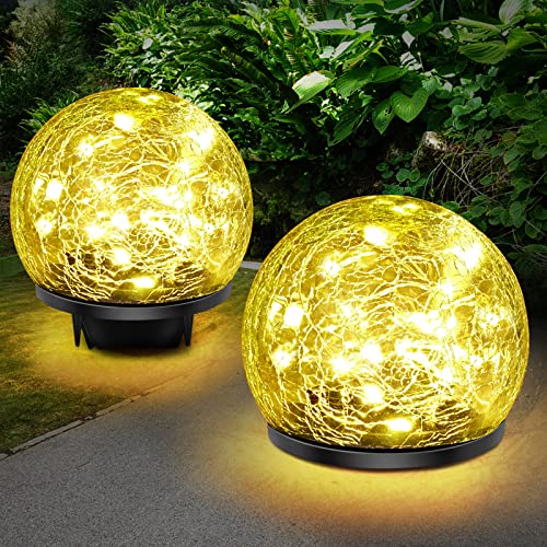 Keevvon Solar Garden Lights 80 LED Cracked