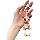 ZIUGLIKAL Handmade Cartoon Puppy Keychain Cute Animal Car Keychain Comics Dog Figurines Backpack Charms Decorative Gifts for Ladies and Boys (Dog)