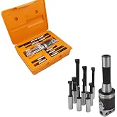 TINVHY 9-Pack Set 2 Boring Head R8 Shank 1/2 Carbide Boring Bar Set Replacement for Bridgeport Milling