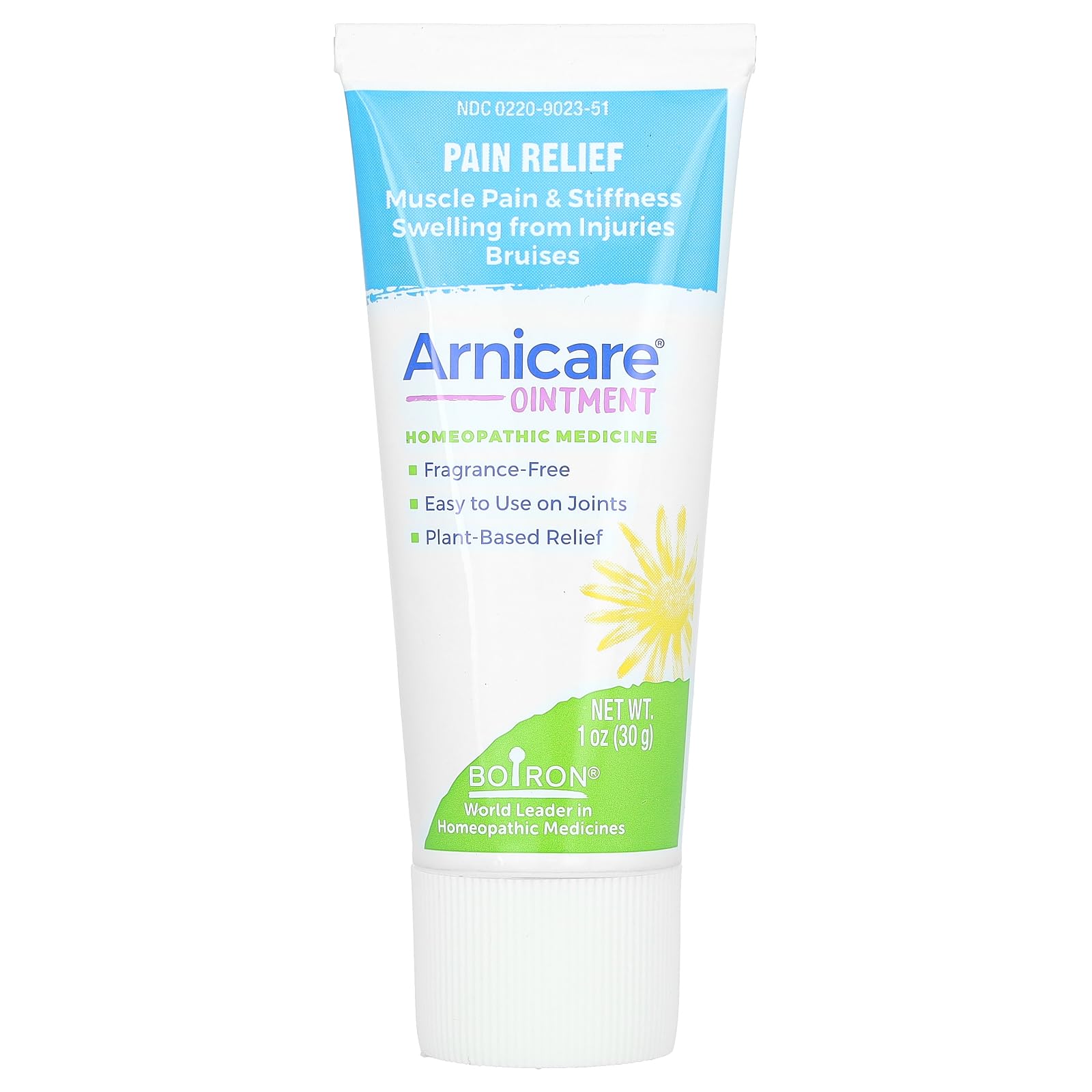 Boiron Arnicare Ointment for Relief of Joint Pain, Muscle Pain, Muscle Soreness, and Swelling from Bruises or Injury - Non-greasy and Fragrance-Free - 1 oz