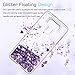 LG G6 Case,LG G6 + Glitter Case with HD Screen Protector for Girls Women,LeYi Bling Shiny Moving Quicksand Liquid Clear TPU Protective Phone Cover Case for LG G6/LG G6 Plus ZX Purple