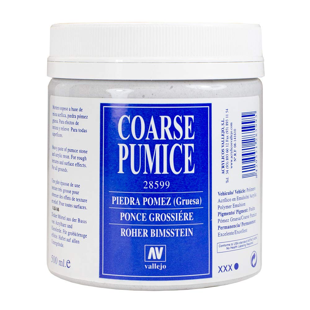 Vallejo : Acrylic Rough Grey Pumice Paste Medium : 500ml