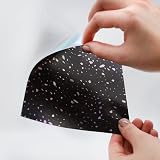 WALPLUS 72 Pcs Terrazzo Holographic Black Wall Tile Stickers 15cm view 6
