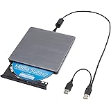 Amazon Basics External Ultra HD Blu-ray 6X Burner With CyberLink Media Suite, CD DVD BD DL BDXL Discs, 5.7 x 6.1 x 0.6 inches