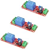VKLSVAN 3 PCS NE555 DC 12V 0-10 Seconds Adjustable Delay Timer Relay Switch Module Converter Constant Current for Automotive Control System Electrical Equipment