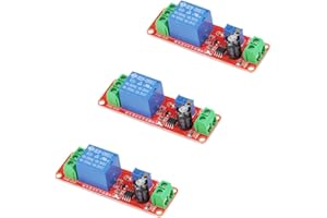 VKLSVAN 3 PCS NE555 DC 12V 0-10 Seconds Adjustable Delay Timer Relay Switch Module Converter Constant Current for Automotive Control System Electrical Equipment