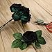 Febou Artificial Flowers 50pcs Real Touch Artificial Foam Roses with Stems for Decoration DIY Wedding Bouquets Centerpieces Bridal Shower Party Home Decoration (Black)