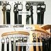Ohuhu Belt Hanger Organizer for Closet 2 Pack 12 Hooks Max 36 Belts Tie Rack Wooden Belt Holder for Storage 360 Degree Rotating Space Saver Organizer for Men Women Belt Tie Scarf-Burlywood