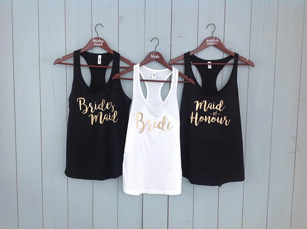 wedding party tank tops