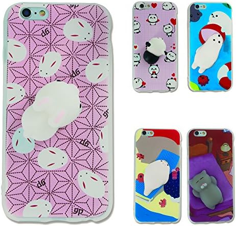 Silicone Poke 3D Cute Soft Squishy Cat Phone Case Back Cover for iPhone 6/6s/7 or Plus Case