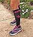 Women`s Comfy Compression Socks For Running, Travel, Nurses, Maternity, Shin Splints, Calf and Leg Pain. Boost Performance & Speed Up Recovery (M/L, Black)