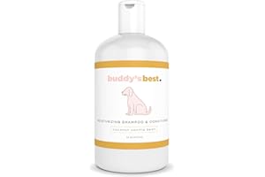 Buddy's Best Dog Shampoo for Smelly Dogs - Dog Shampoo and Conditioner for Dry and Sensitive Skin - Moisturizing Puppy Wash Shampoo, Coconut Vanilla Bean Scent, 16oz
