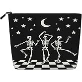 Xalvyriehf Small Makeup Bag for Purse - Cosmetic Bags Travel Toiletry Bag Women Toiletries Pouch Organizer Accessories Gifts(Skull Dance)