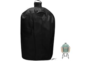 Grill Cover for Large Big Green Egg and Kamado Classic Joe Smoker Grills, Ceramic Waterproof Full-Length Grill Cover for Larg