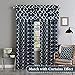 Flamingo P Moroccan Valance Curtain Short Window Treatment for for Kitchen Living Dining Room Bathroom Kids Girl Baby Nursery Bedroom (Navy - 52