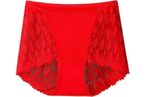 Sexy Lace Underwear for Women High Wasited Panties Breathable Floral Lace Ladies Briefs Tummy Control Underwear