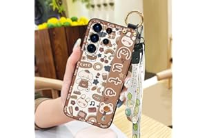 Phone Case Compatible with Samsung Galaxy S26 Ultra, Shockproof Phone Holder Cartoon Lanyard Wrist Strap Anti-Knock Anti-dust