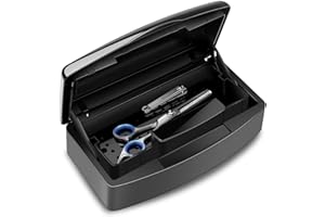 AIFEITER Nail Tool Sterilizer Box,Plastic Sterilizing Tray,The Disinfection Box for Nail Art Tools is Applicable to Nail Art Tools, Tweezers, Hair Salons, Spas and Manicure Equipment-Black