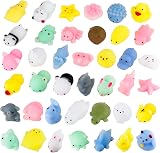 twoonto 40 Mini Squishy Pack Soft Mochi Kawaii Animal Fidget Toys Stress Relief view 4