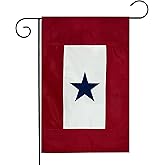 FLAGPARK Military Service Garden Flag Embroidered Heavy Duty Nylon Durable and Fade-Resistant (One Blue Star)