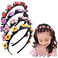 Aaiffey Hairpin, Sweet Princess Hairstyle Hairpin for Girl, Double Layer Headbands with Clips Twist Plait, 4 Pcs