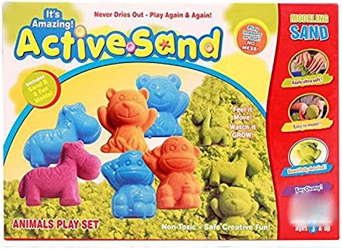 Grab Offers Active Sand Animal Play Set Modeling Sand Never Dries Out For Kids.(300 gm)