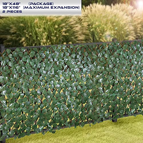 Windscreen4less Artificial Leaf Faux Ivy Expandable/Stretchable Privacy