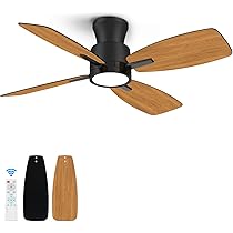 Amazon.com: Roomratv Ceiling Fans with Lights,42 inch Flush