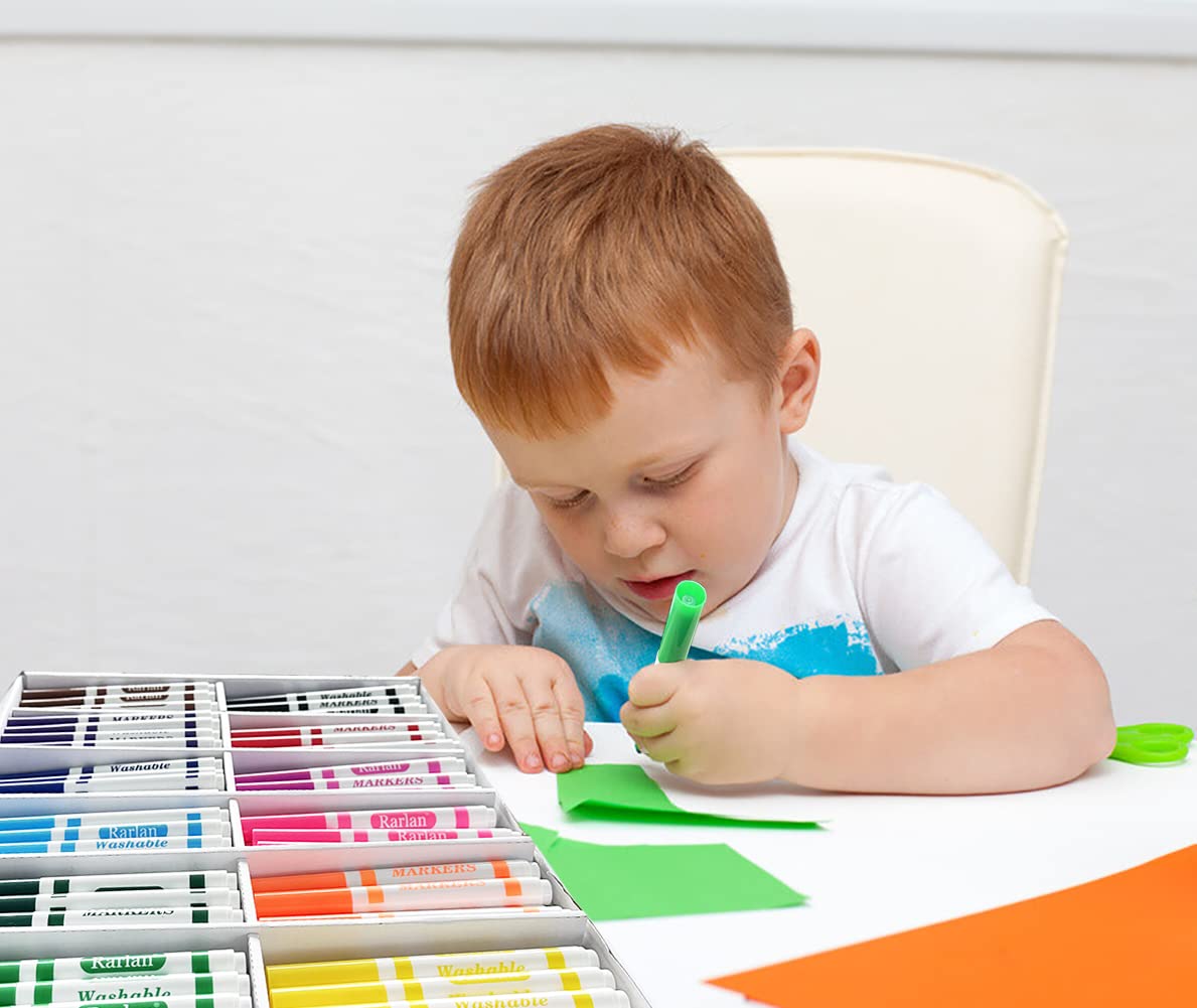 Rarlan Washable Markers Bulk, Markers for Kids, Bulk pack, 12 Colors, 240 Count