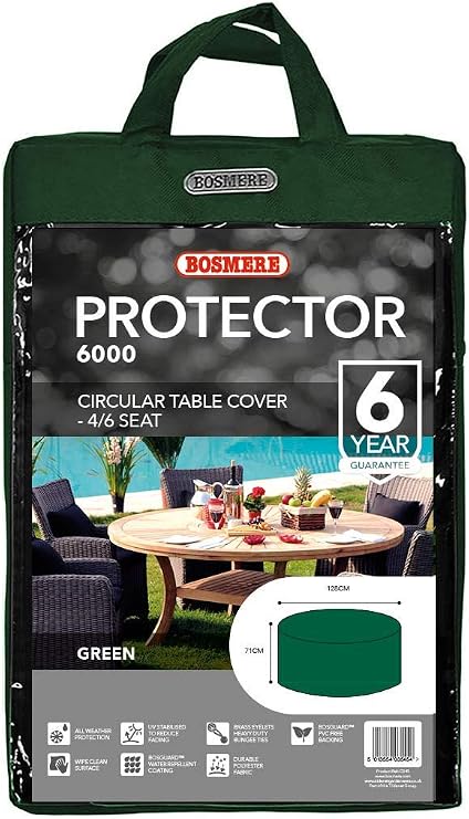Bosmere Cover Up 4 6 Seat Circular Table Cover Green C545 Amazon Co Uk Garden Outdoors