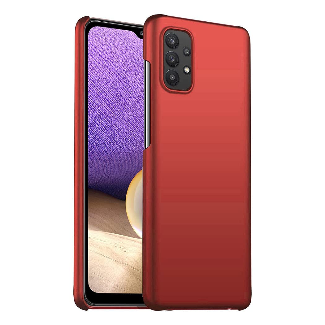 Samsung Galaxy A32 5G 6.5" Case - Galaxy A32 5G Ultra Slim Thin Armour Hard Case - Matte Rubberized Cover For Samsung Galaxy A32 5G (Red)