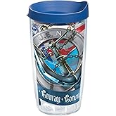 Tervis Navy Made in USA Double Walled Insulated Tumbler Travel Cup Keeps Drinks Cold & Hot, 16oz, Anchor