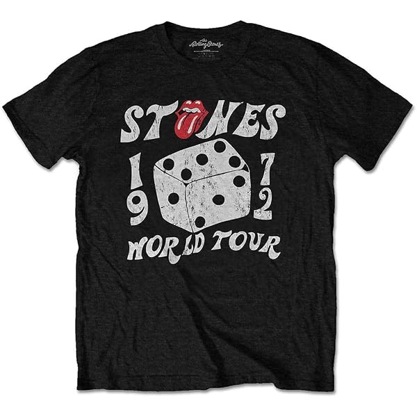 The Rolling Stones Trippy Licks Logo T-Shirt - Official Men's Band Tee, Black, Size L - View #5