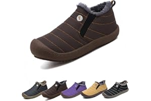 YAMIELO Men's Waterproof Warm Plush Lined Outdoor Snow Ankle Boots, Winter Boots For Man Waterproof Snow Anti-Slip