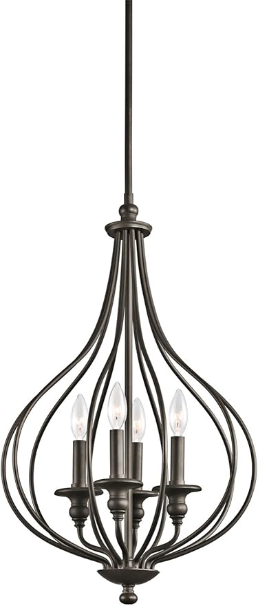 Kichler 43332oz Kensington Large Foyer Pendant 4 Light Olde