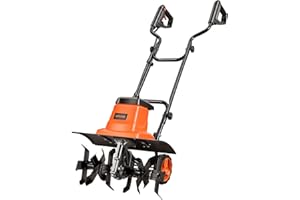 VEVOR Corded Electric Tiller, 18 Inch Tilling Width Garden Rototiller, 13.5-Amp Motor Heavy-Duty Tilling Machine, Cultivator 