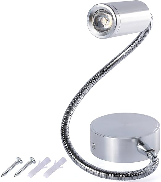 Xcsource Led Lampe Murale Applique Moderne Lumiere Blanc Chaud Ac85 265v 3w Lampe De Bureau Mur Orientable Avec Bras Flexible Eclairage De Lecture Liseur Chrome Ld526 Amazon Fr Luminaires Et Eclairage